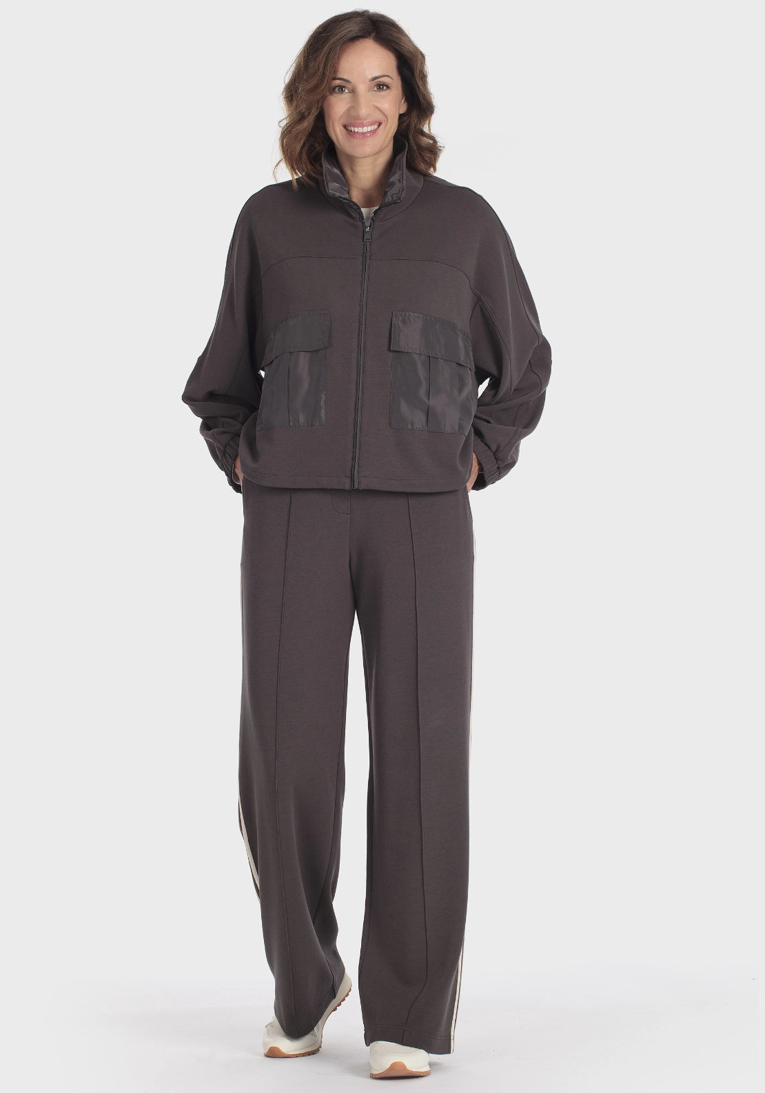 Jacket With Pockets - Grey Dark