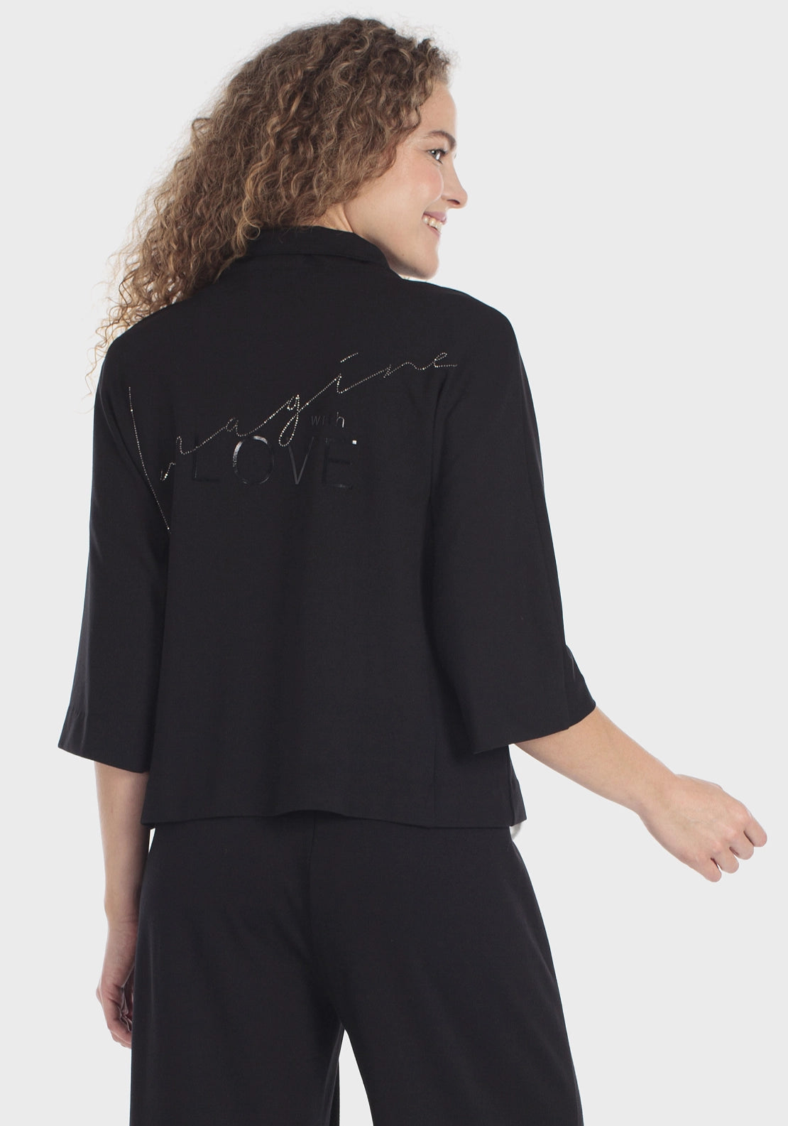 Embellished Zip Jacket - Black