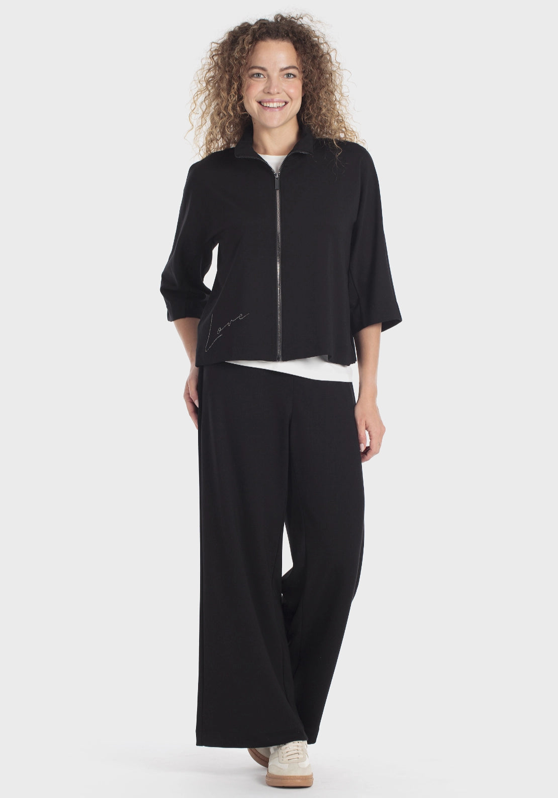 Embellished Zip Jacket - Black