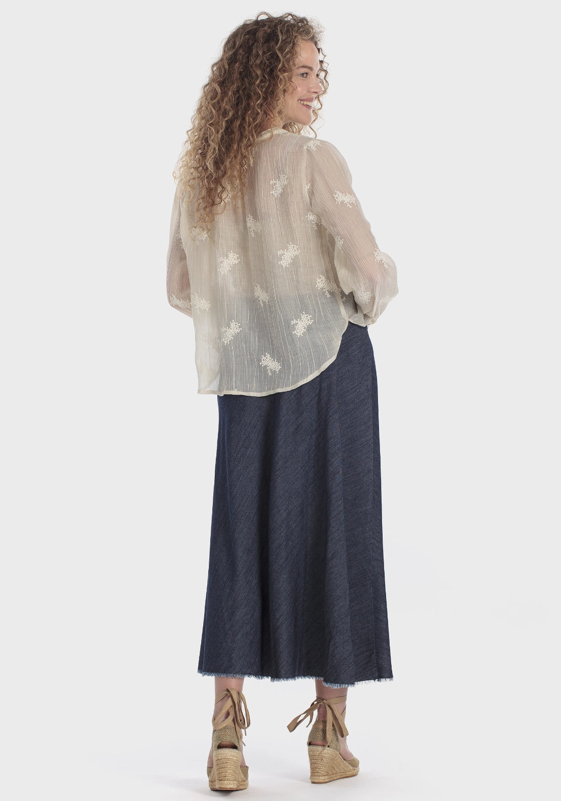 Embroidered Shirt - Beige