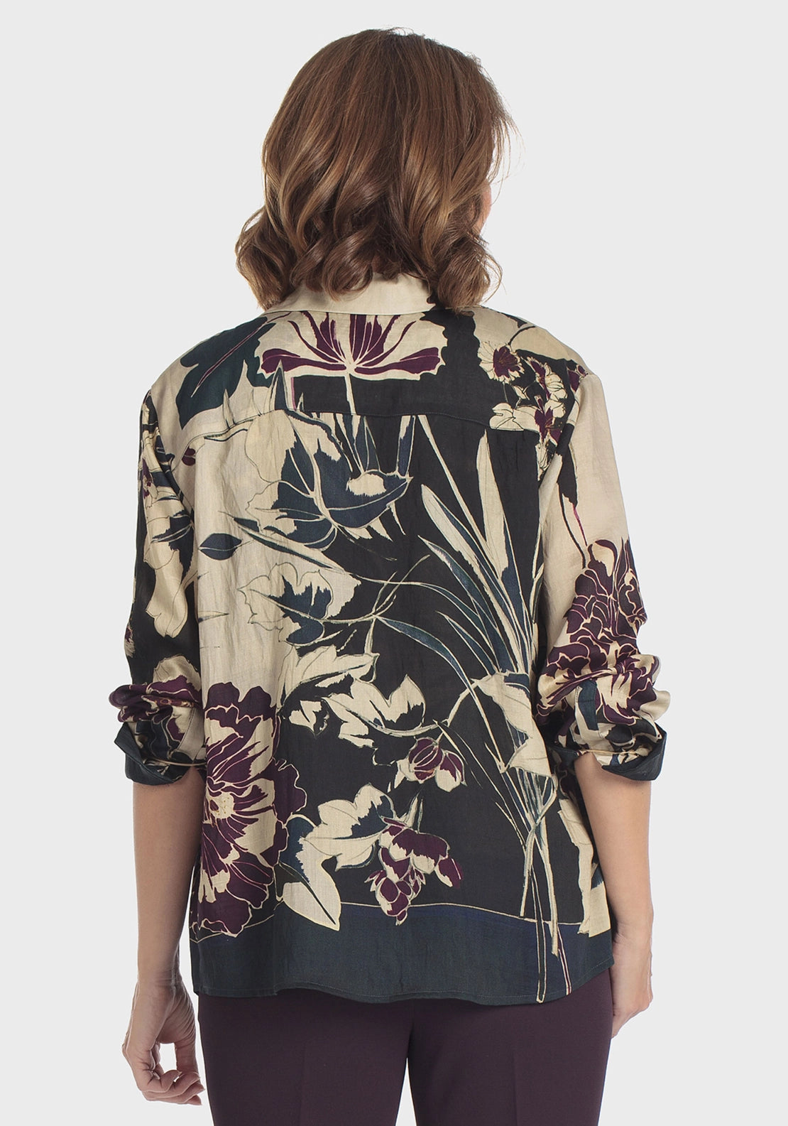 Floral Print Shirt - Beige