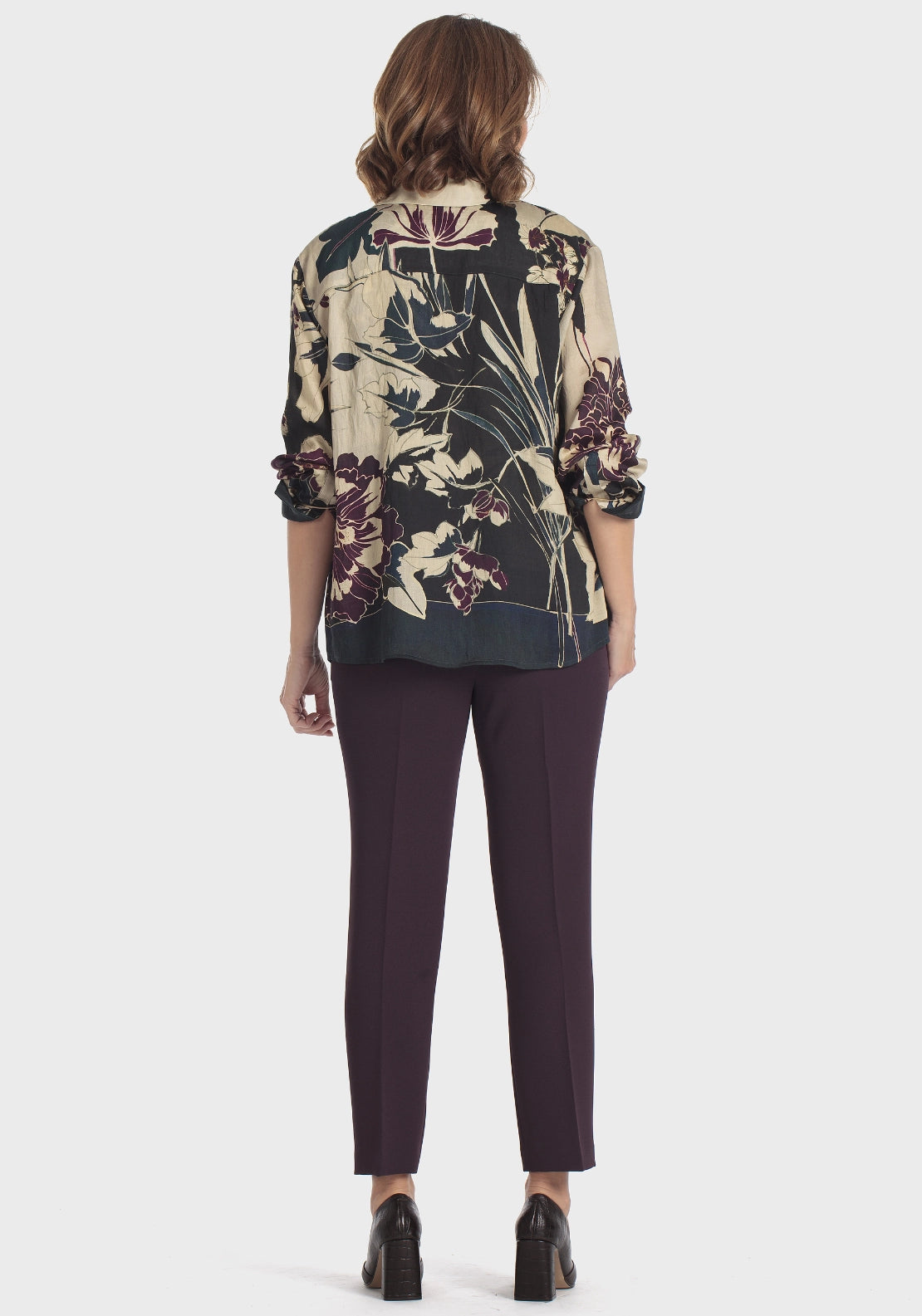 Floral Print Shirt - Beige