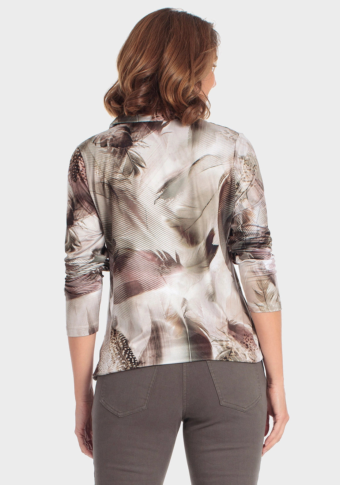 Animal Print Polo - Brown Chocolate