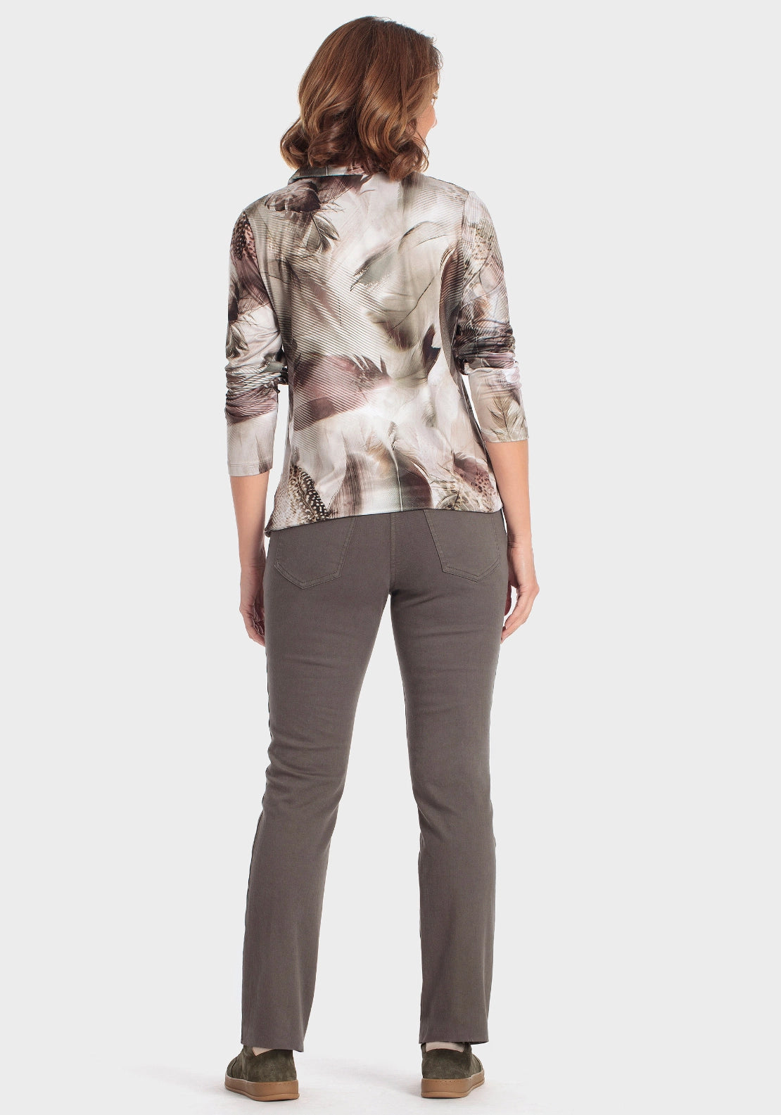 Animal Print Polo - Brown Chocolate
