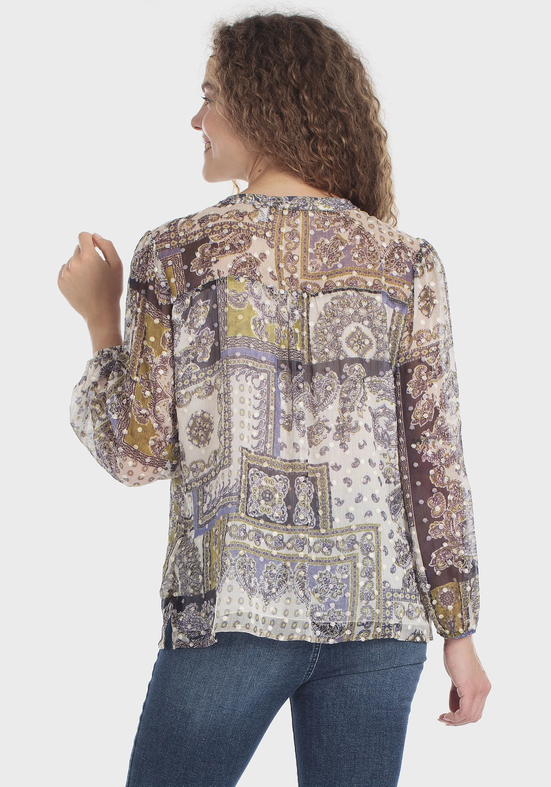 Plumetti Blouse - Blue Cranberry