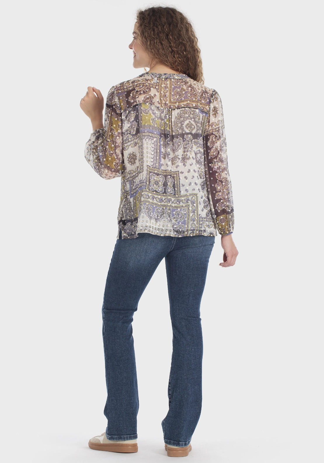 Plumetti Blouse - Blue Cranberry