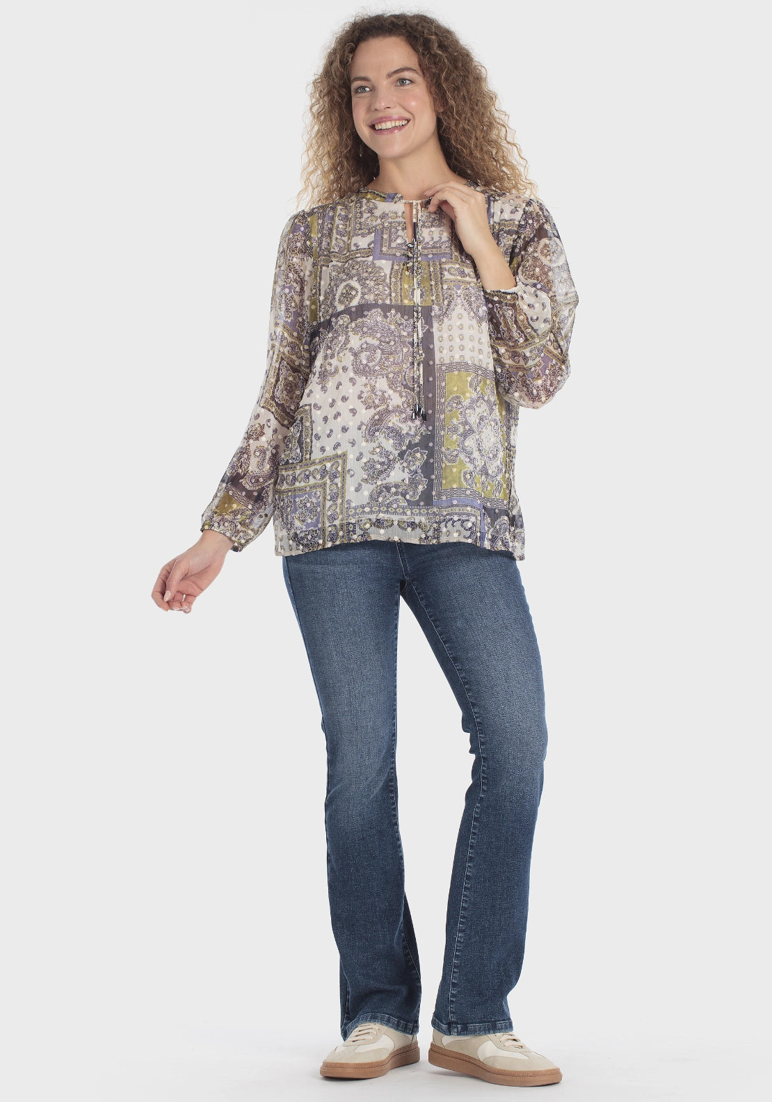 Plumetti Blouse - Blue Cranberry