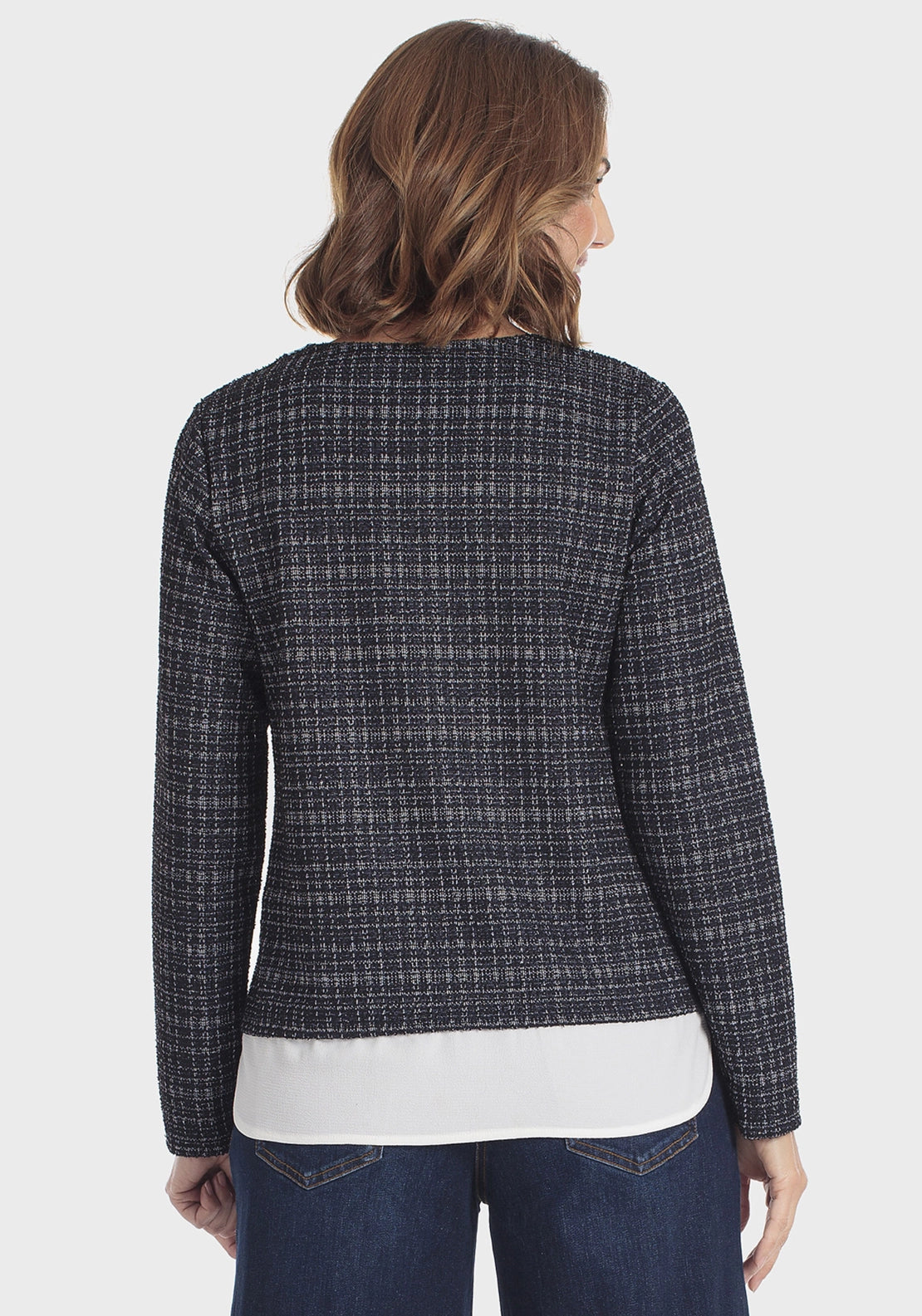 Metallic Thread T-Shirt - Navy