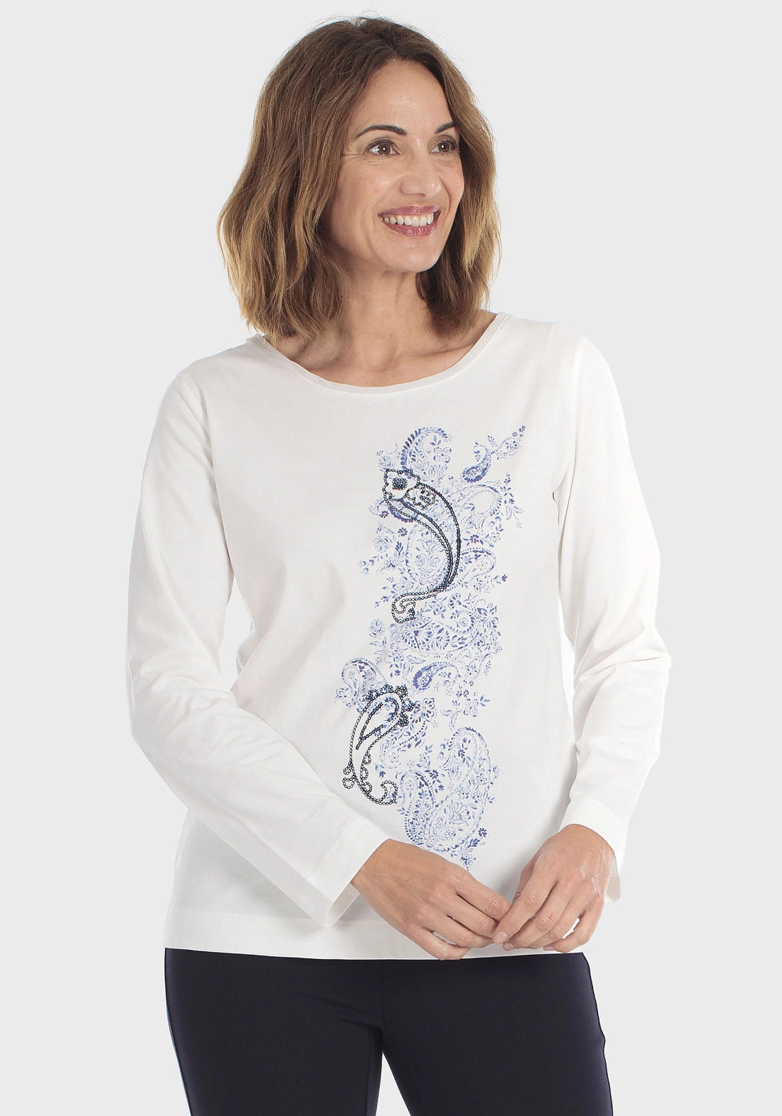 Cashmere Print T-Shirt - White