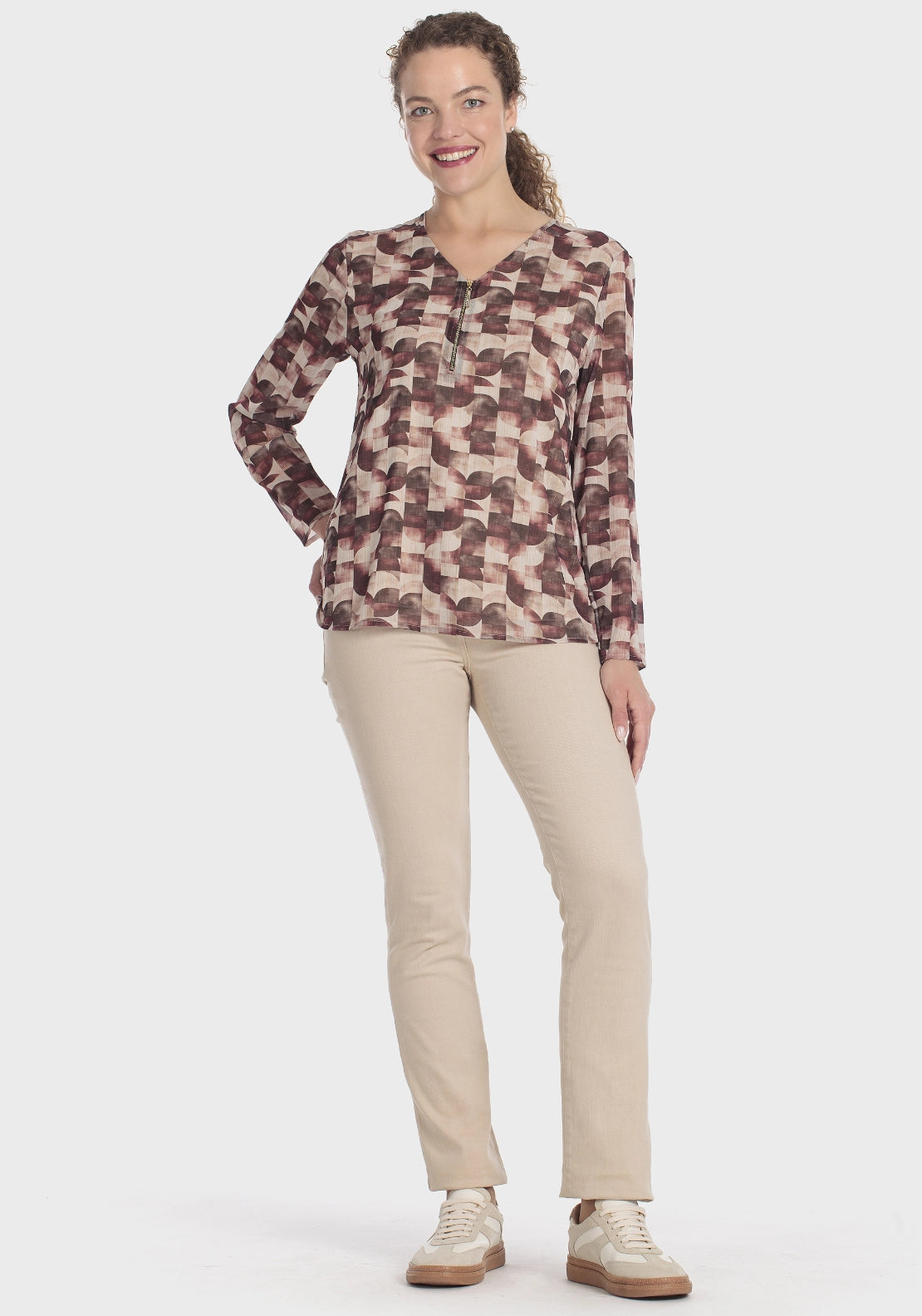 Zipper T-Shirt - Purple Mulberry