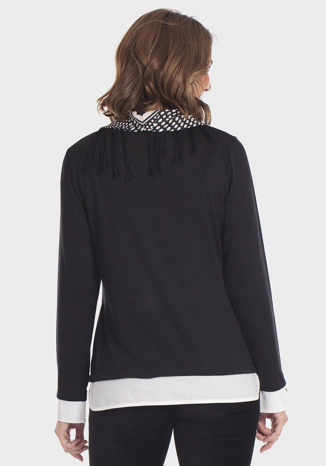 Silk Scarf T-Shirt - Black