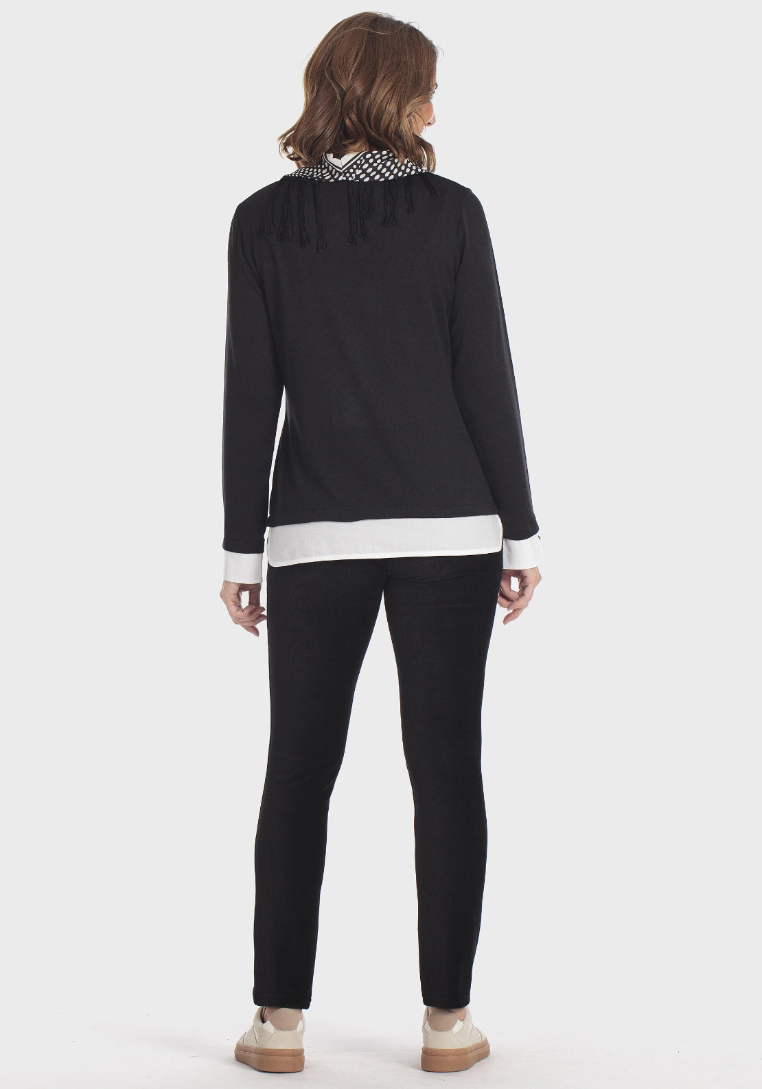 Silk Scarf T-Shirt - Black