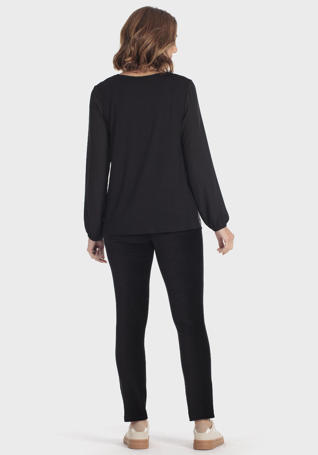 Rhinestone Printed T-Shirt - Black