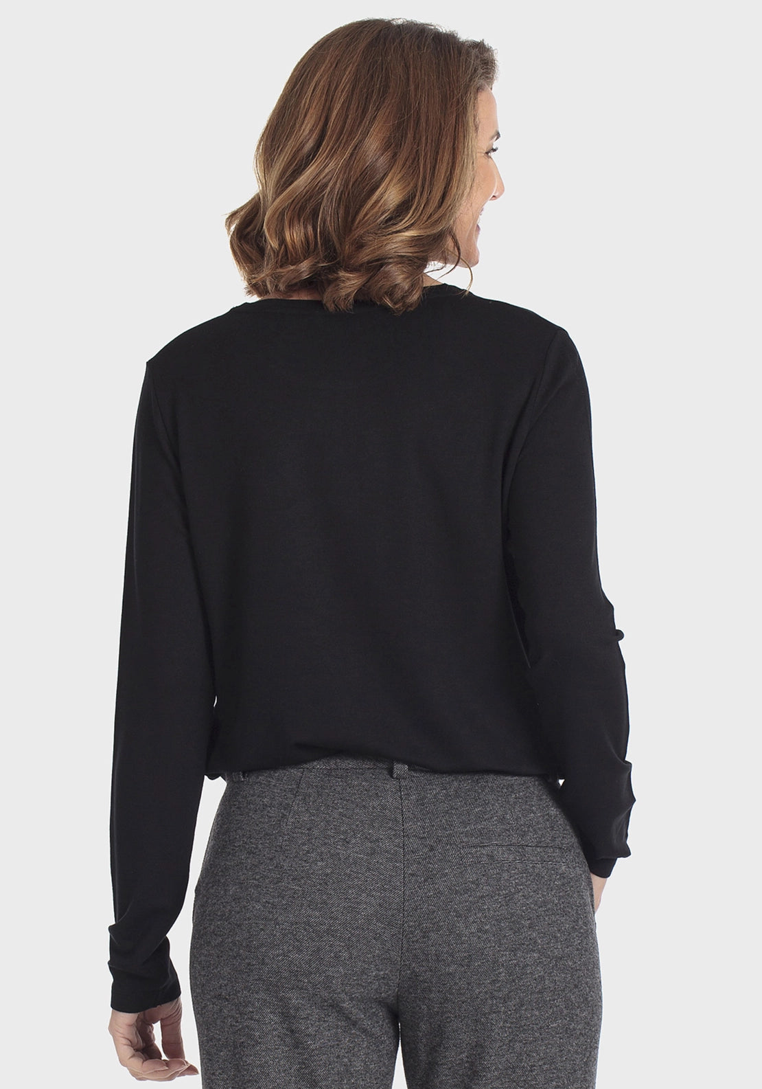 Fantasy Blouse With Front Open Detail - Black