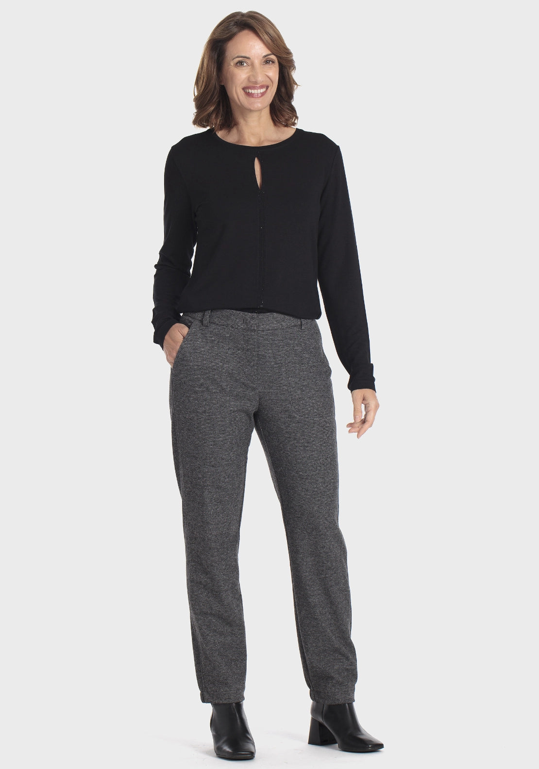 Fantasy Blouse With Front Open Detail - Black