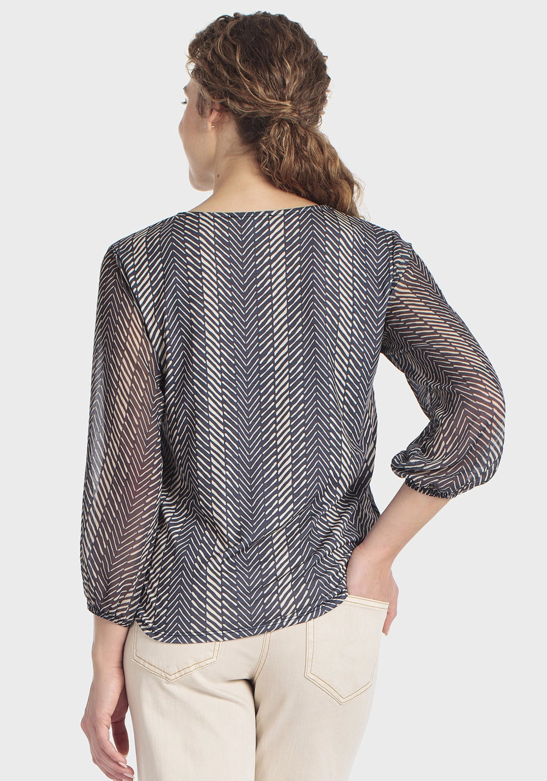 Metallic Thread T-Shirt - Blue Cranberry