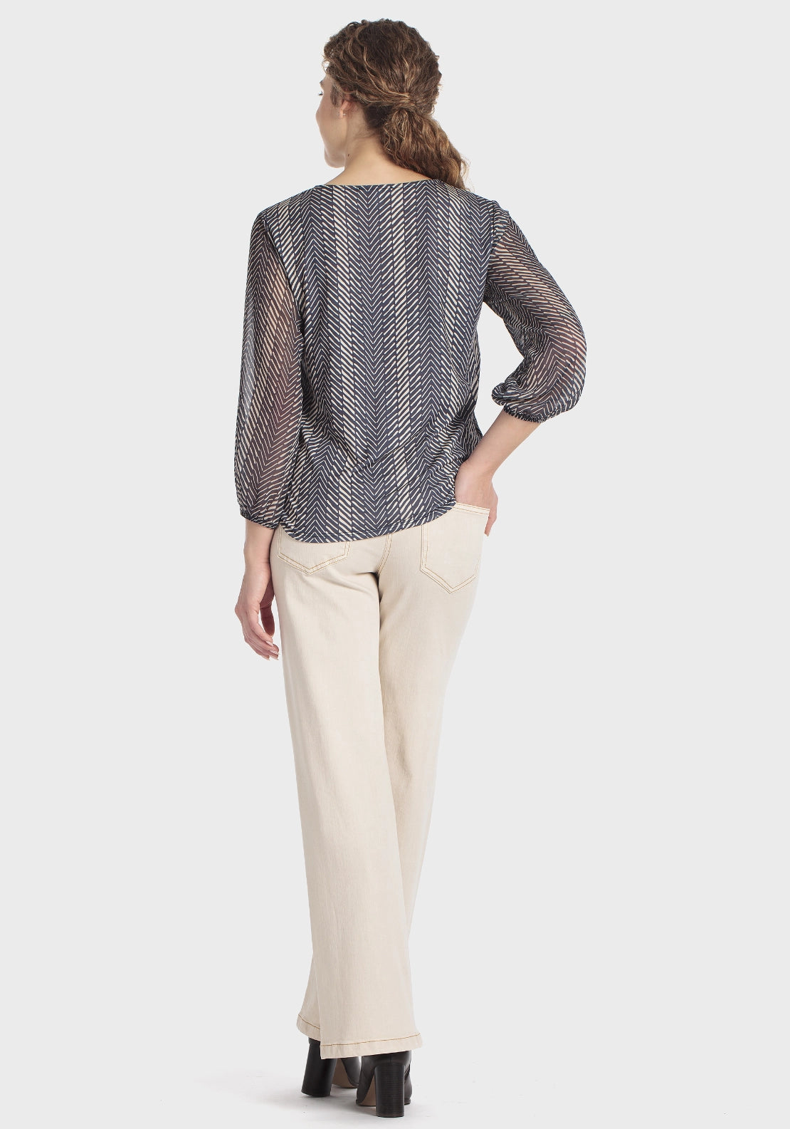 Metallic Thread T-Shirt - Blue Cranberry