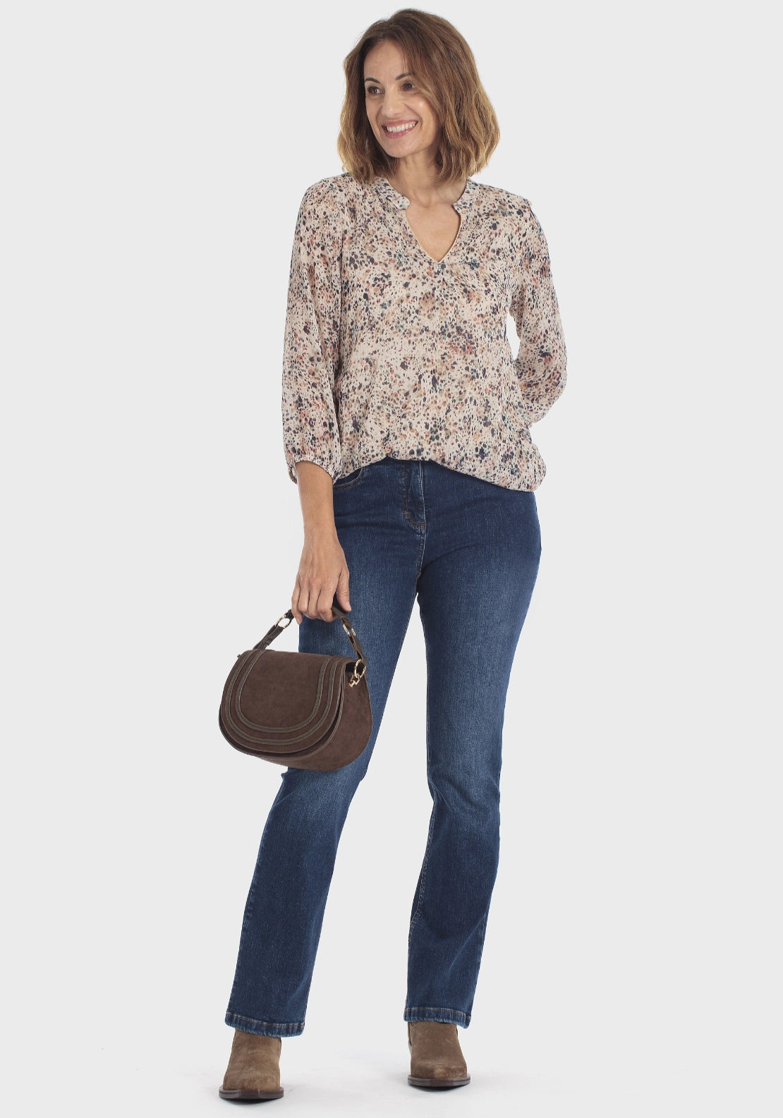 Paisley Printed T-Shirt - Beige