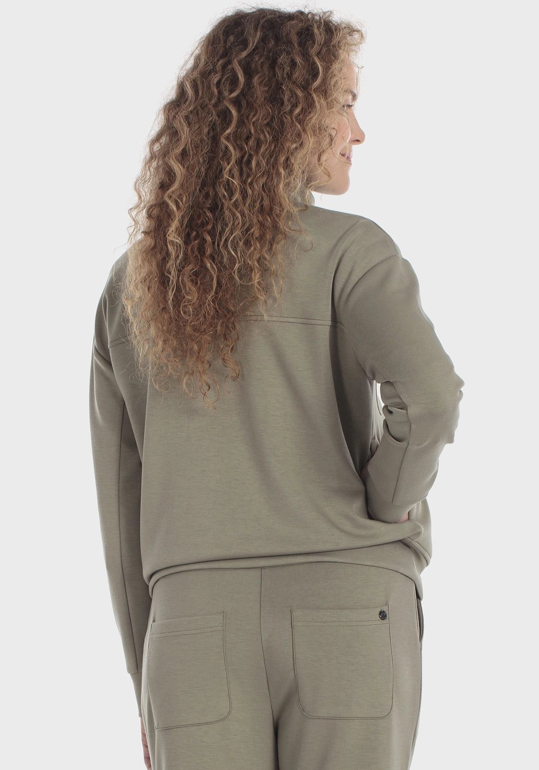 Gemstone Funnel Neck Jacket - Green