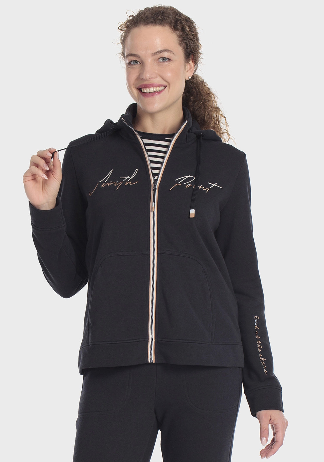 Embroidered Sports Jacket - Navy