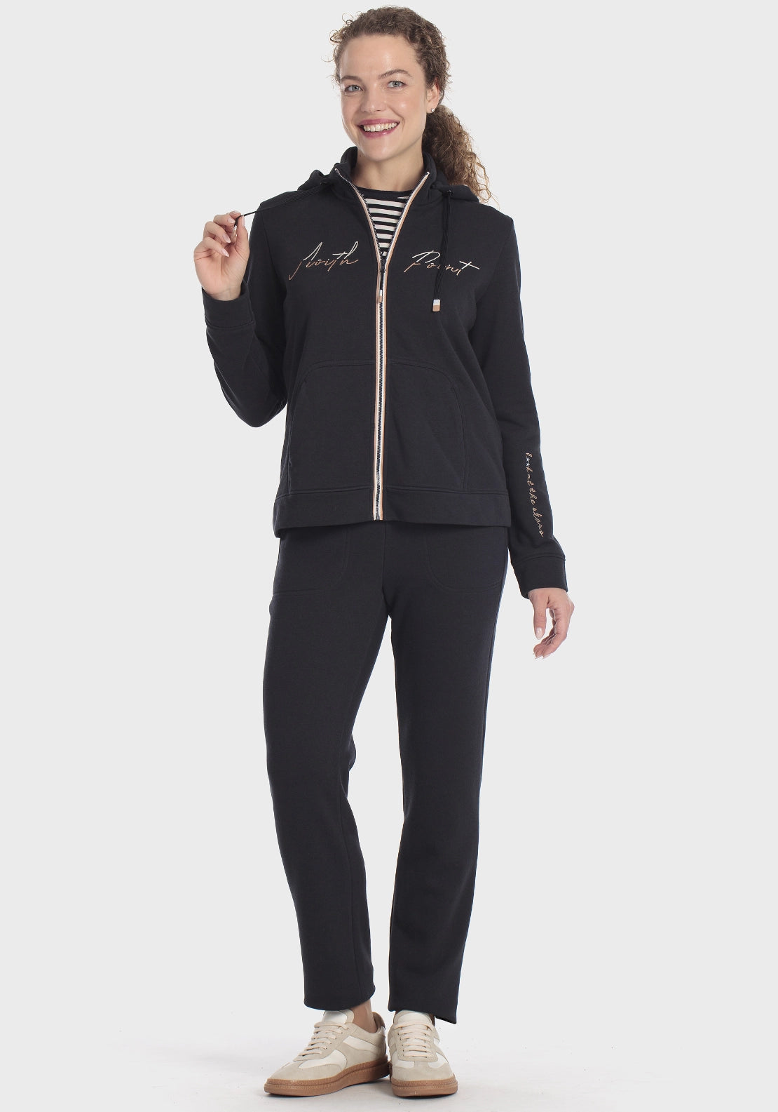Embroidered Sports Jacket - Navy