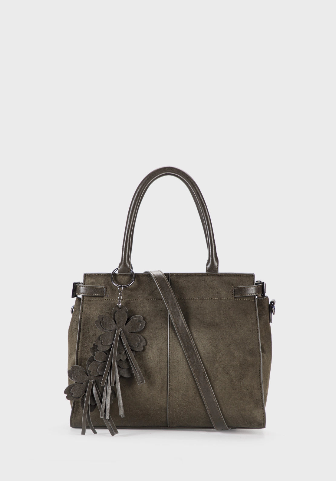 Green Floral Handbag - Green