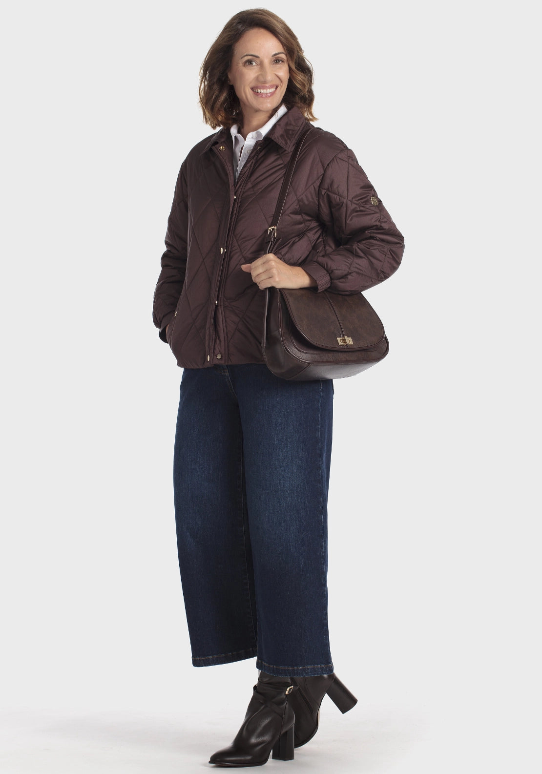Urban Flap Handbag - Brown Chocolate