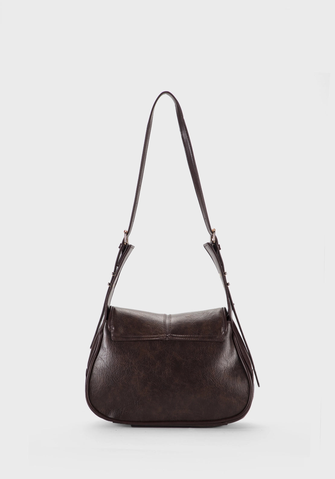 Urban Flap Handbag - Brown Chocolate