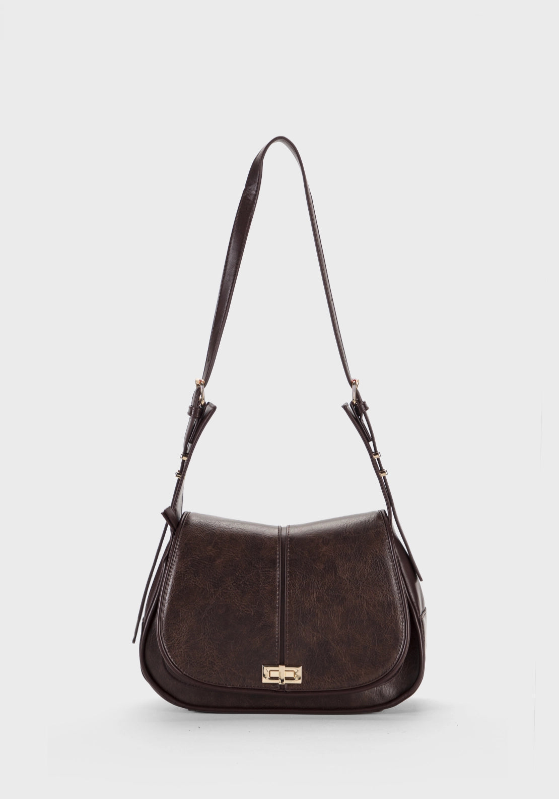 Urban Flap Handbag - Brown Chocolate