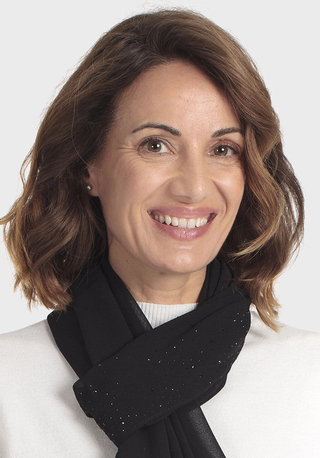 Rhinestone Pashmina - Black