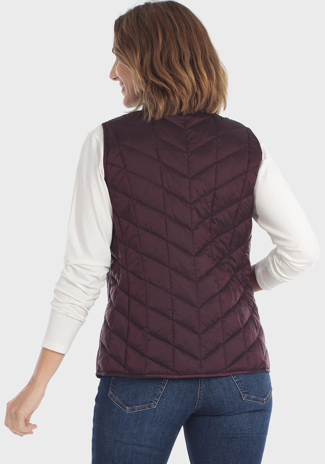 Padded Waistcoat - Purple Mulberry