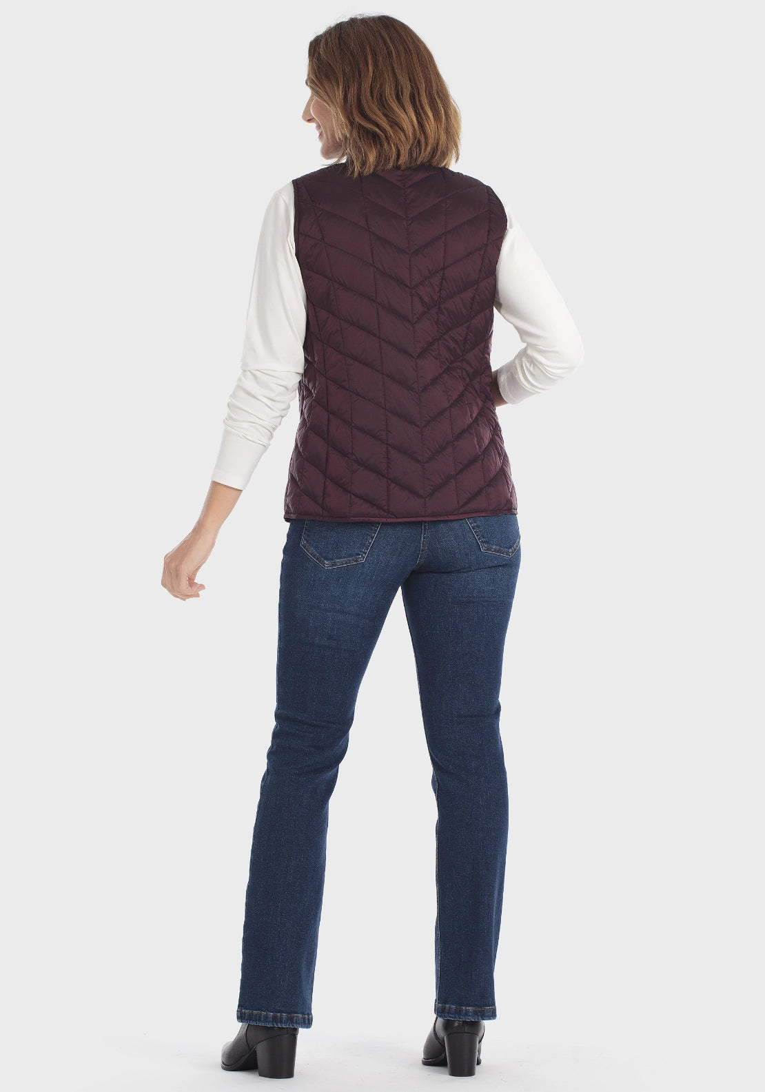Padded Waistcoat - Purple Mulberry