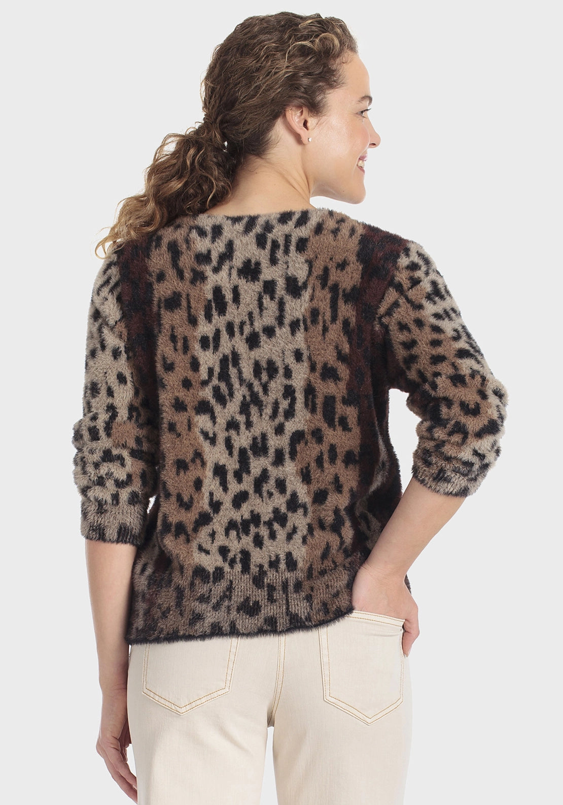 Animal Print Jacket - Brown
