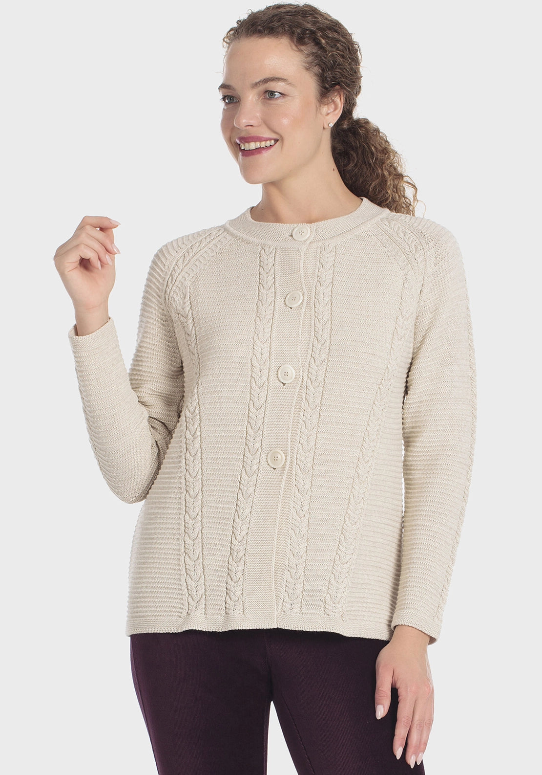 Jacket With Braids - Beige