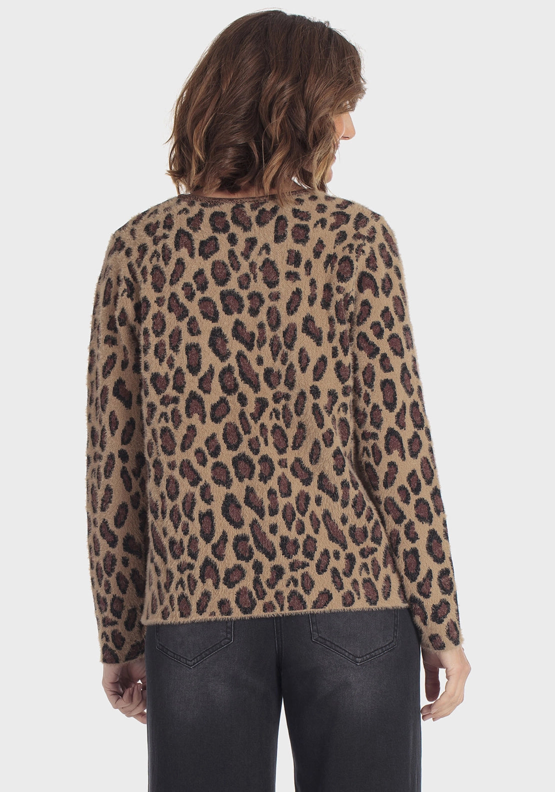 Animal Print Jacket - Brown