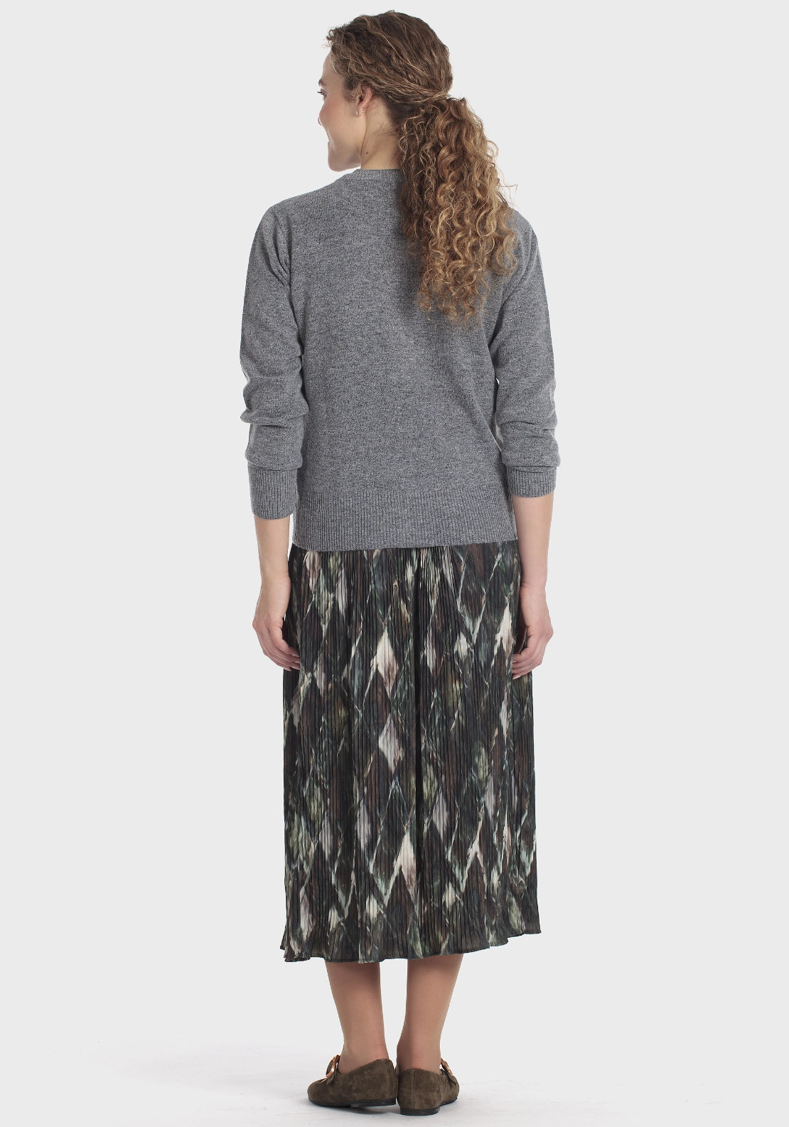 Jacket With Beads - Grey Melange