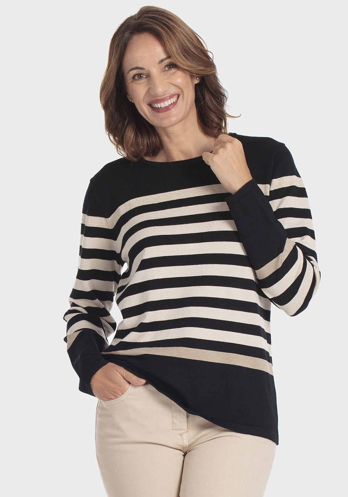 Striped Sweater - Black