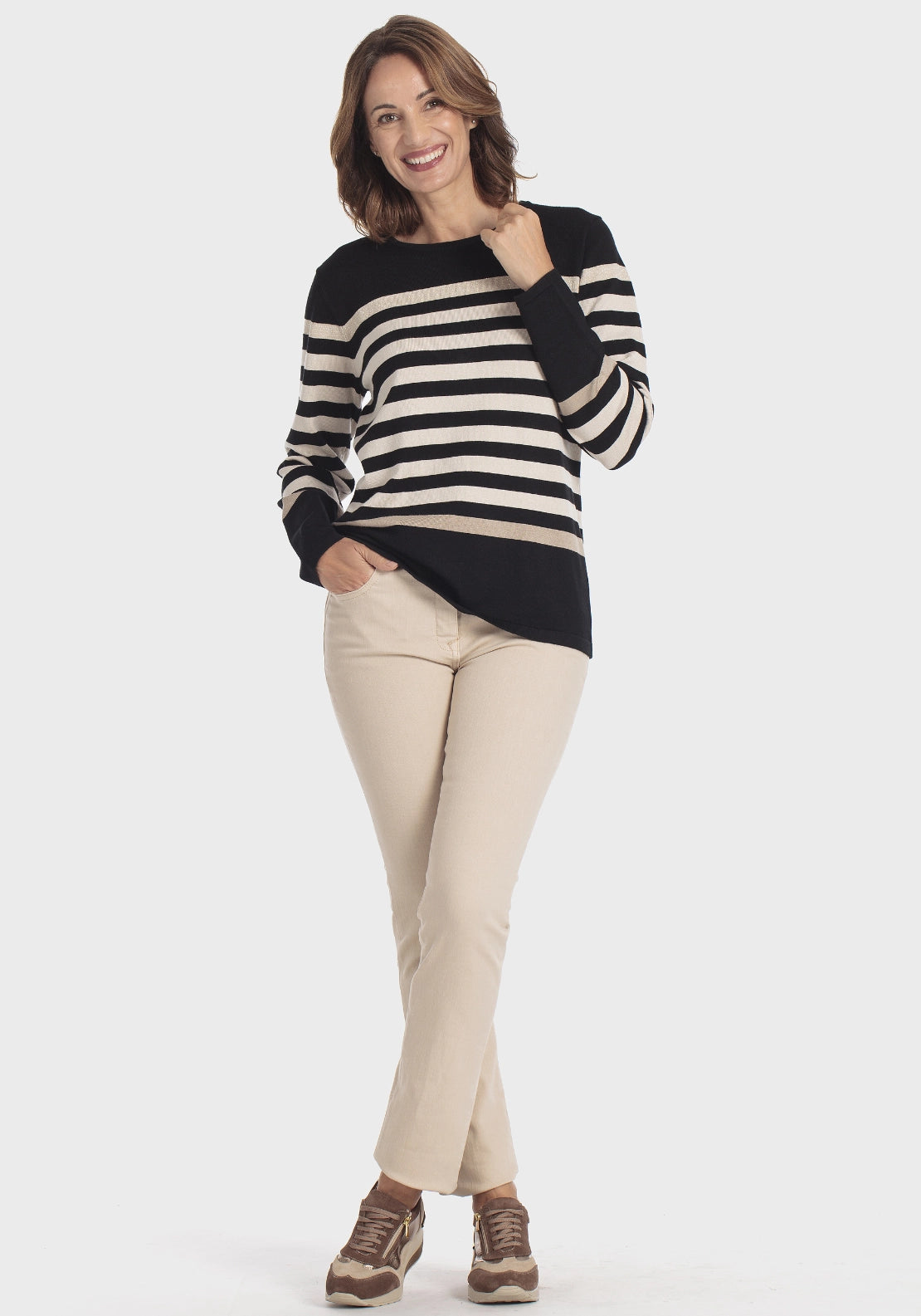 Striped Sweater - Black