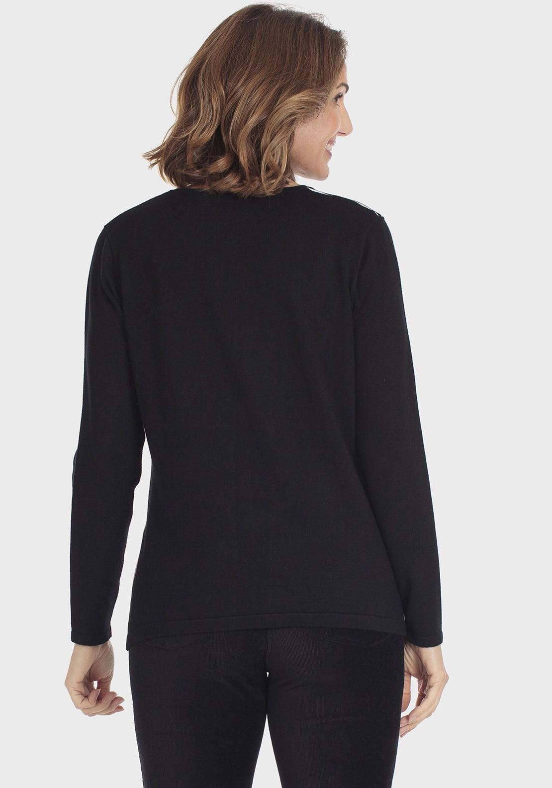 Intarsia Sweater - Black