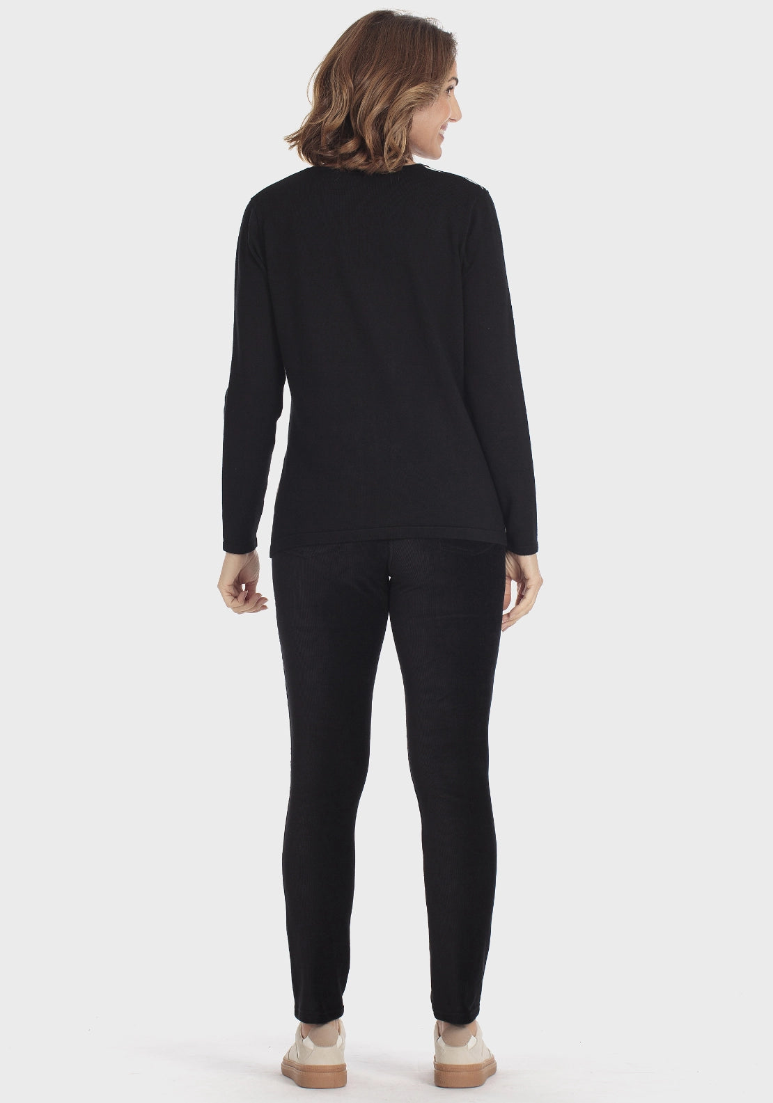 Intarsia Sweater - Black