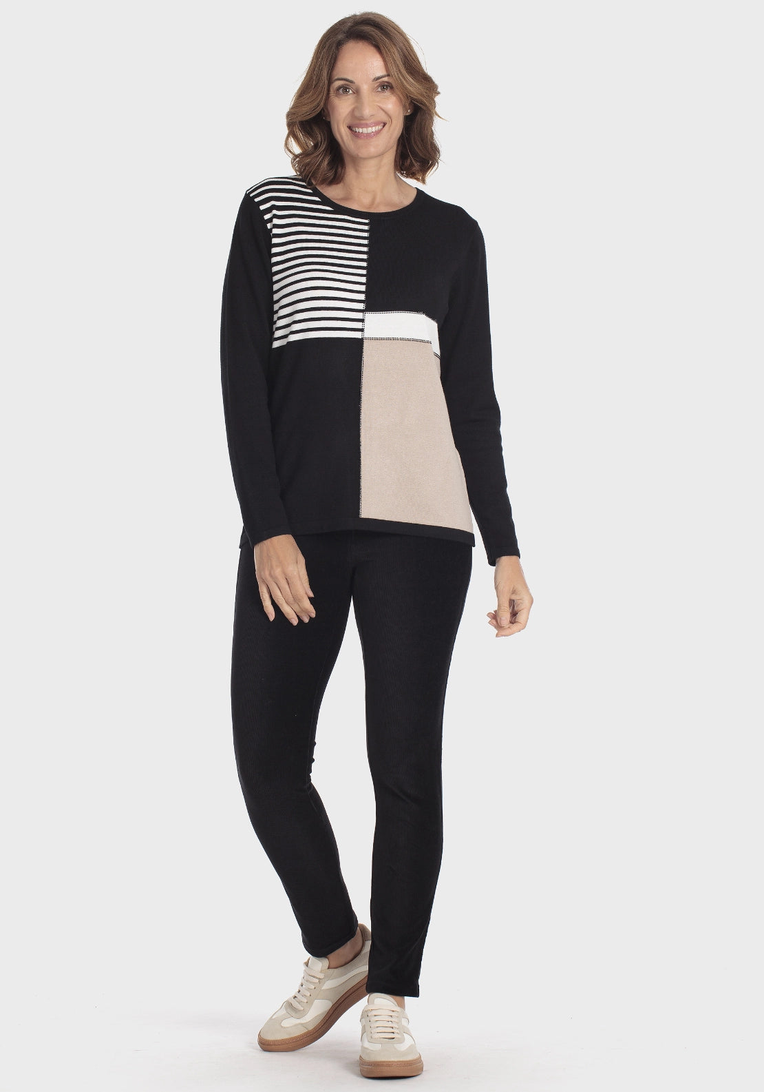 Intarsia Sweater - Black