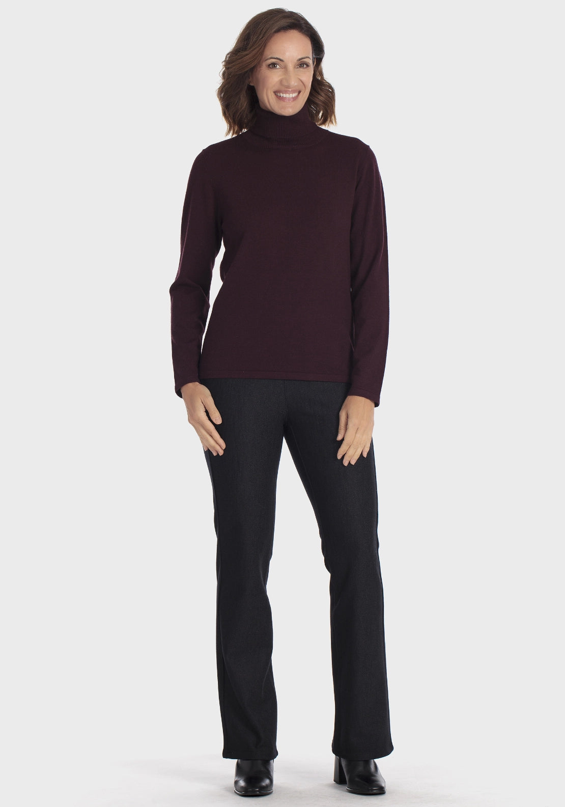 Basic Turtleneck Sweater - Purple Mulberry