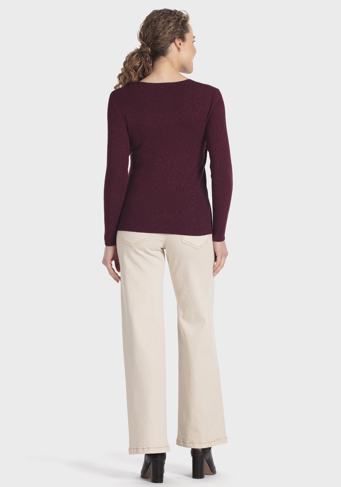 Ribbed Sweater - Red Dark
