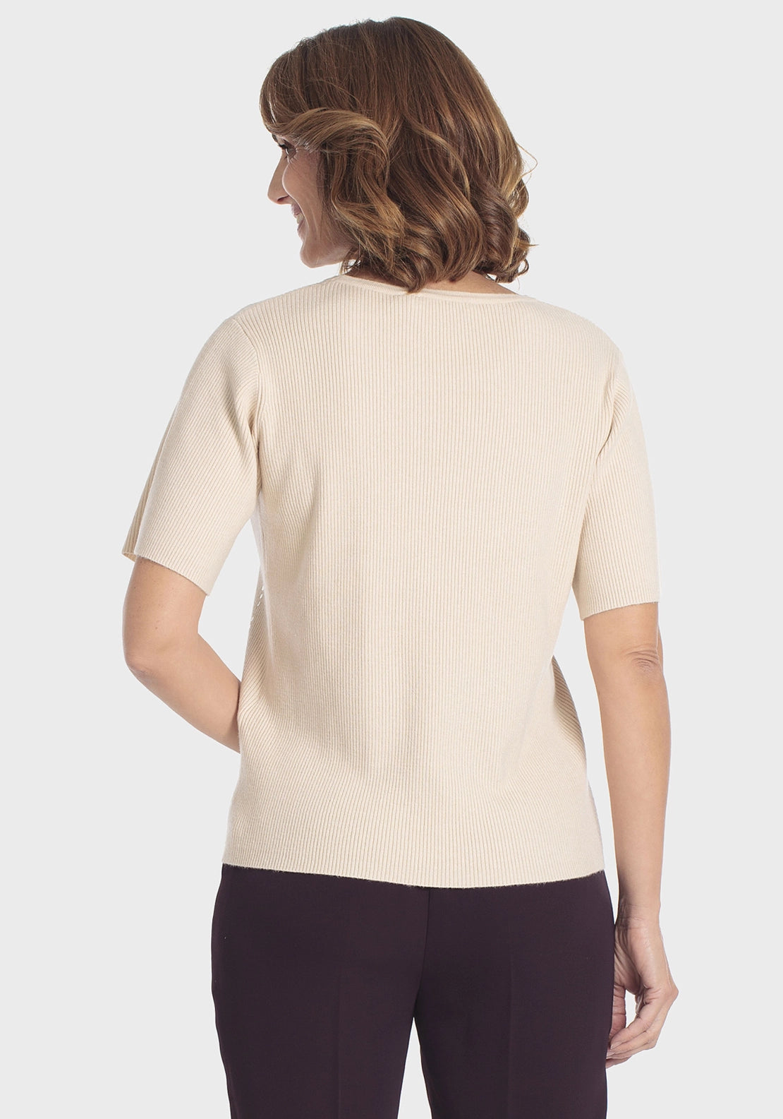 Ribbed Sweater - Beige