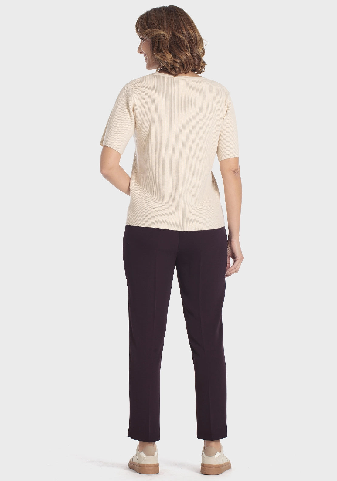 Ribbed Sweater - Beige