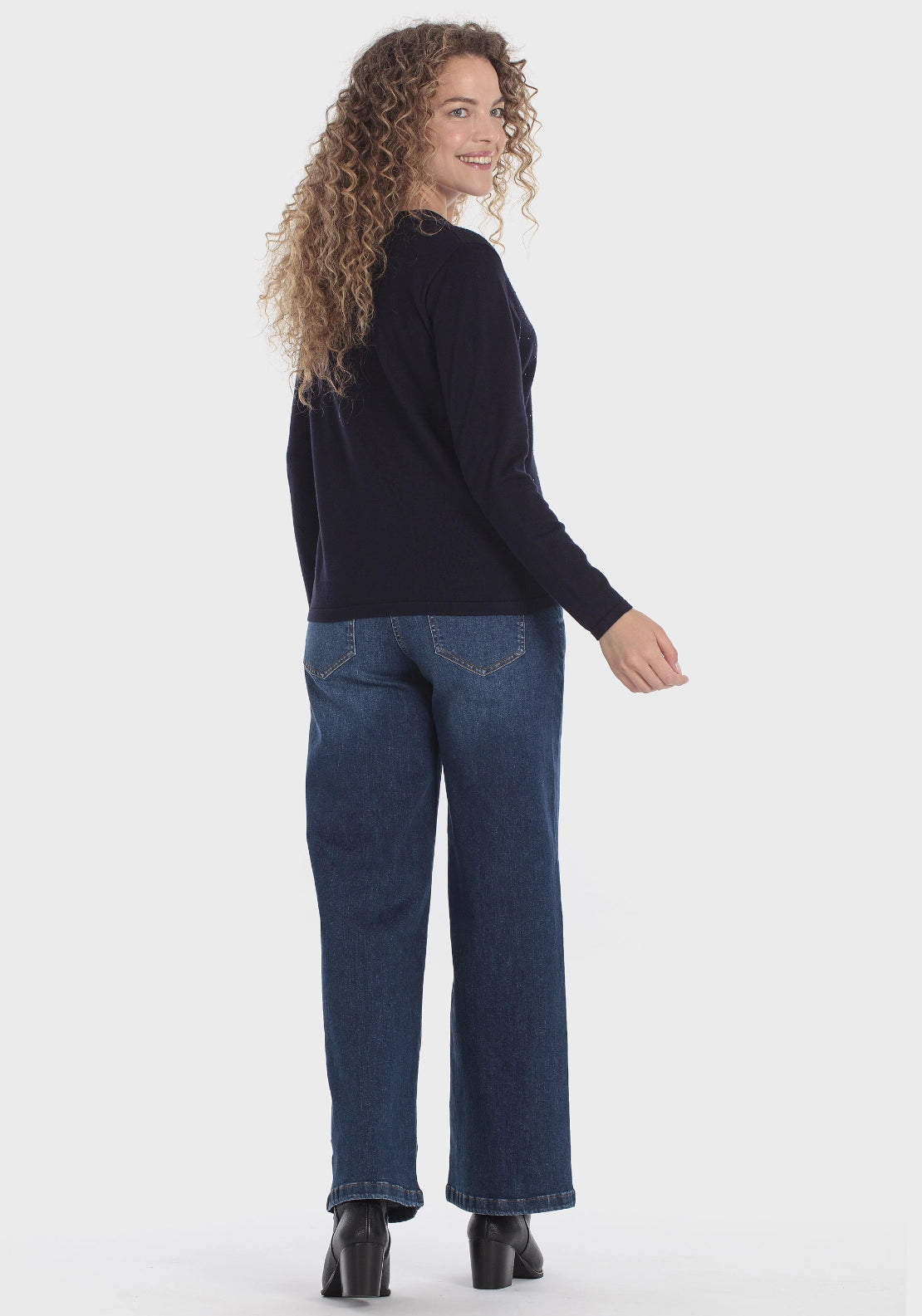Wide Leg Jeans - Blue Denim
