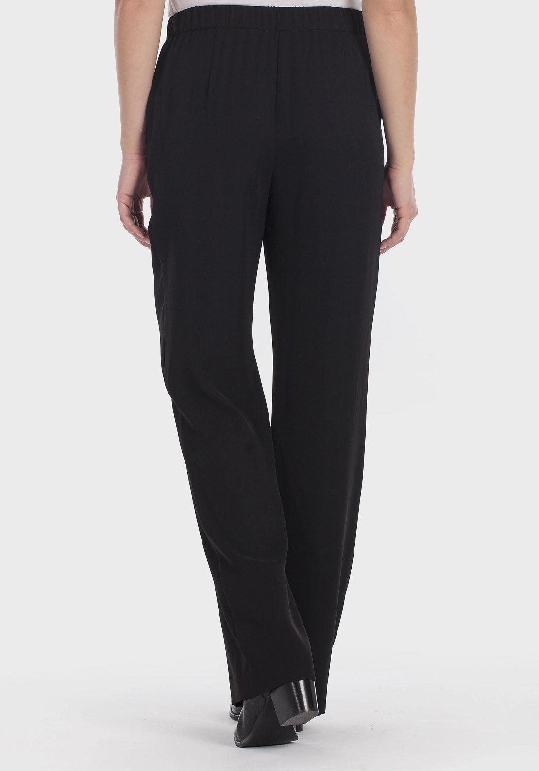 Black Elastic Trousers - Black