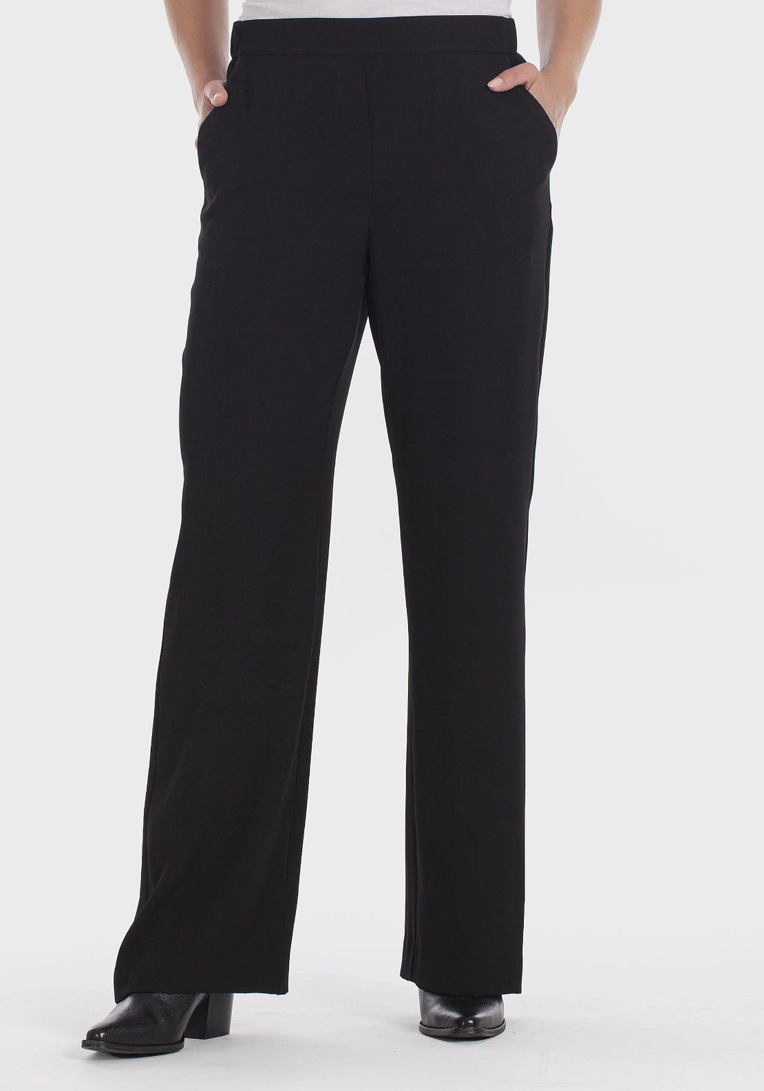 Black Elastic Trousers - Black