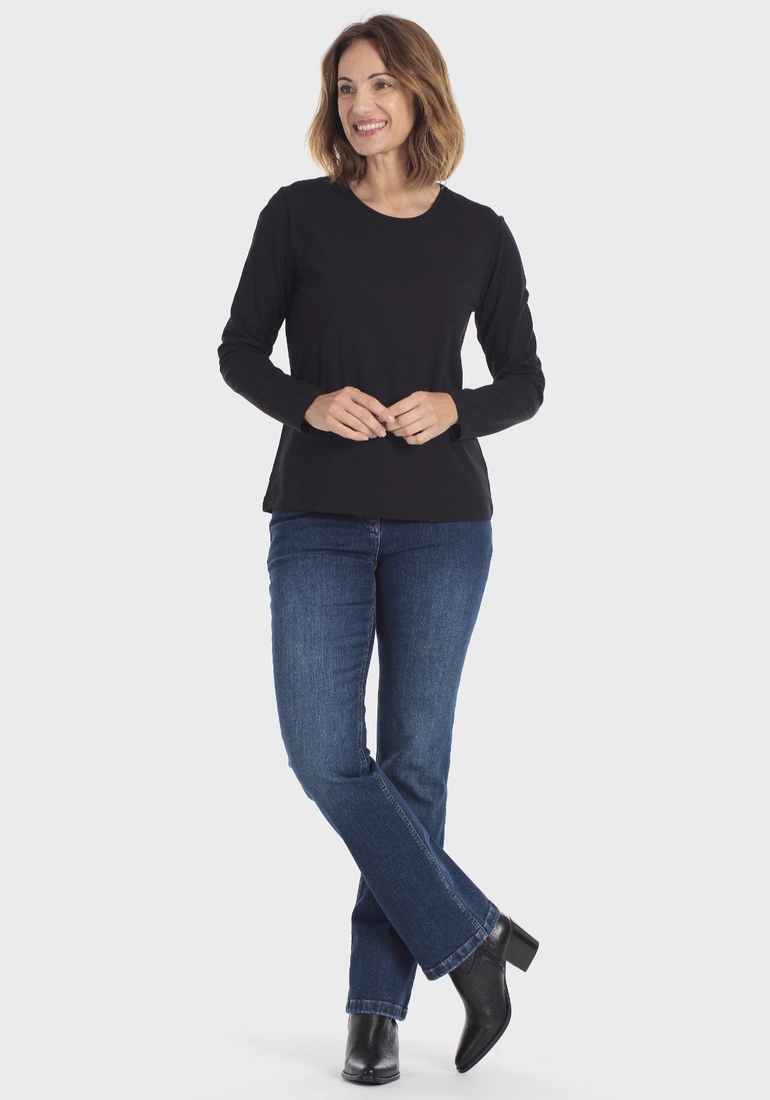 Classic Five Pocket Flare Jeans - Blue Denim