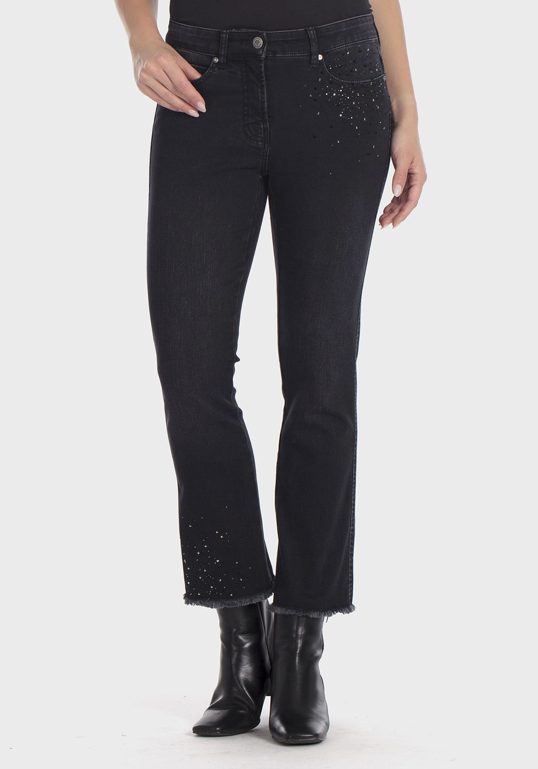 Black Denim Trousers - Black